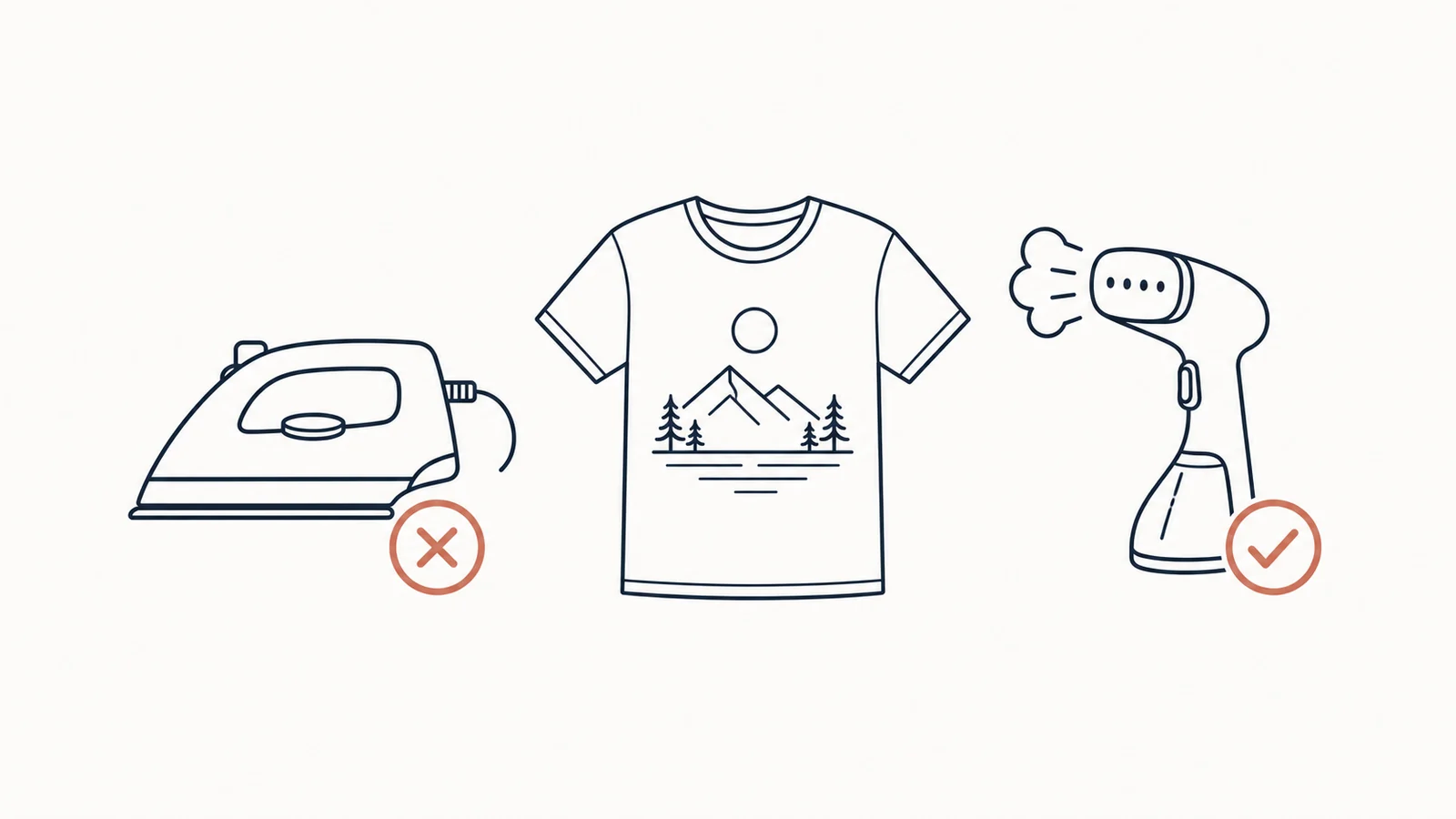 Ironing vs. Steaming: What’s Actually Safe for a Printed Tee